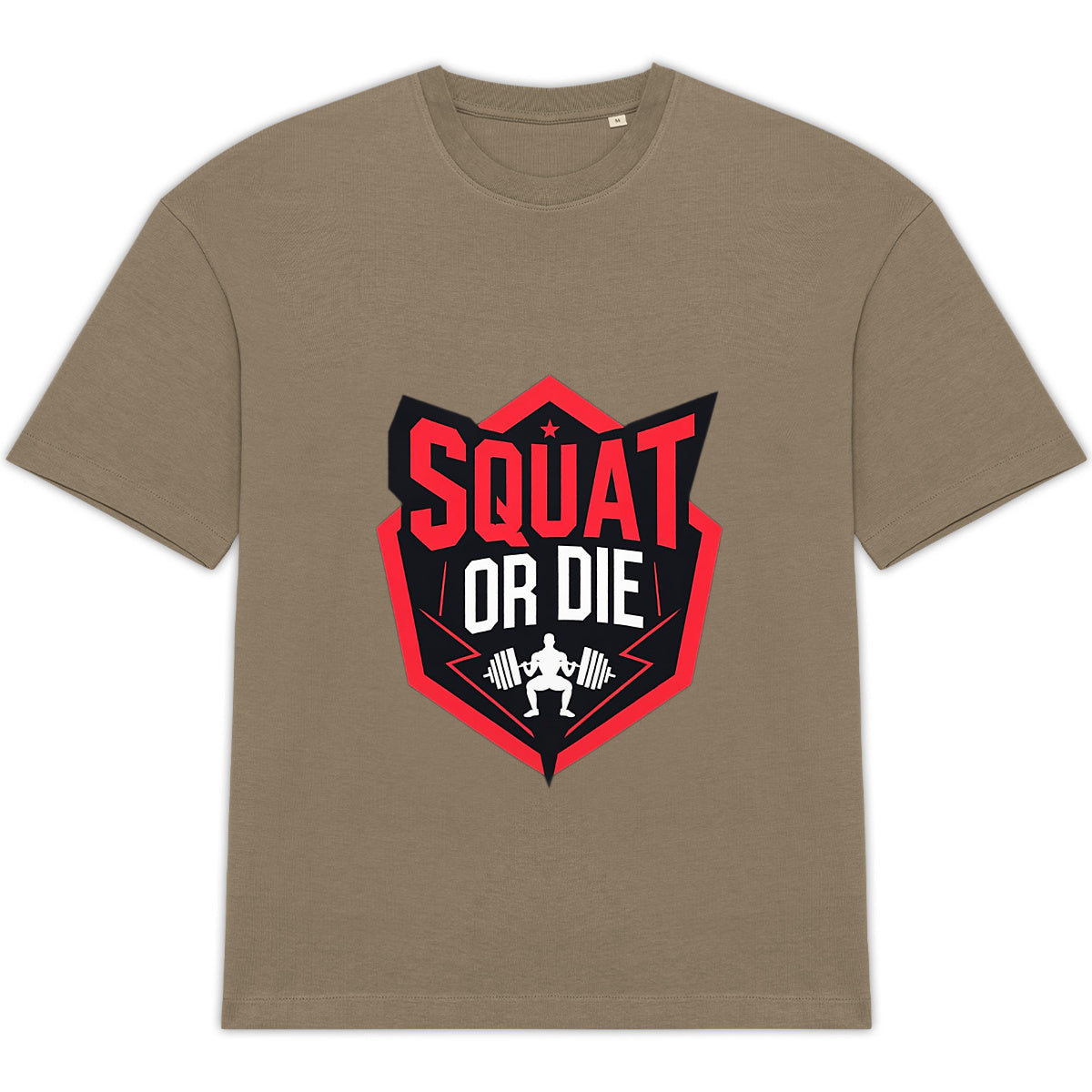 T-Shirt Oversized Squat Or Die - face_0