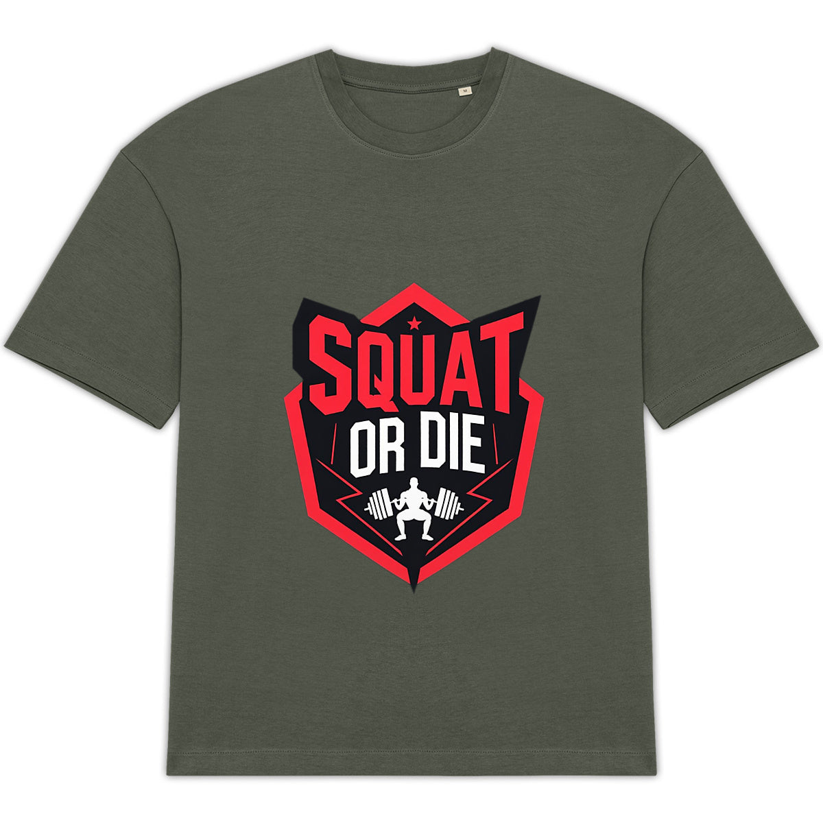 T-Shirt Oversized Squat Or Die - face_1