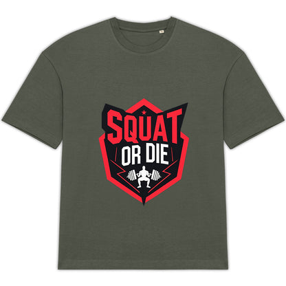 T-Shirt Oversized Squat Or Die - face_1