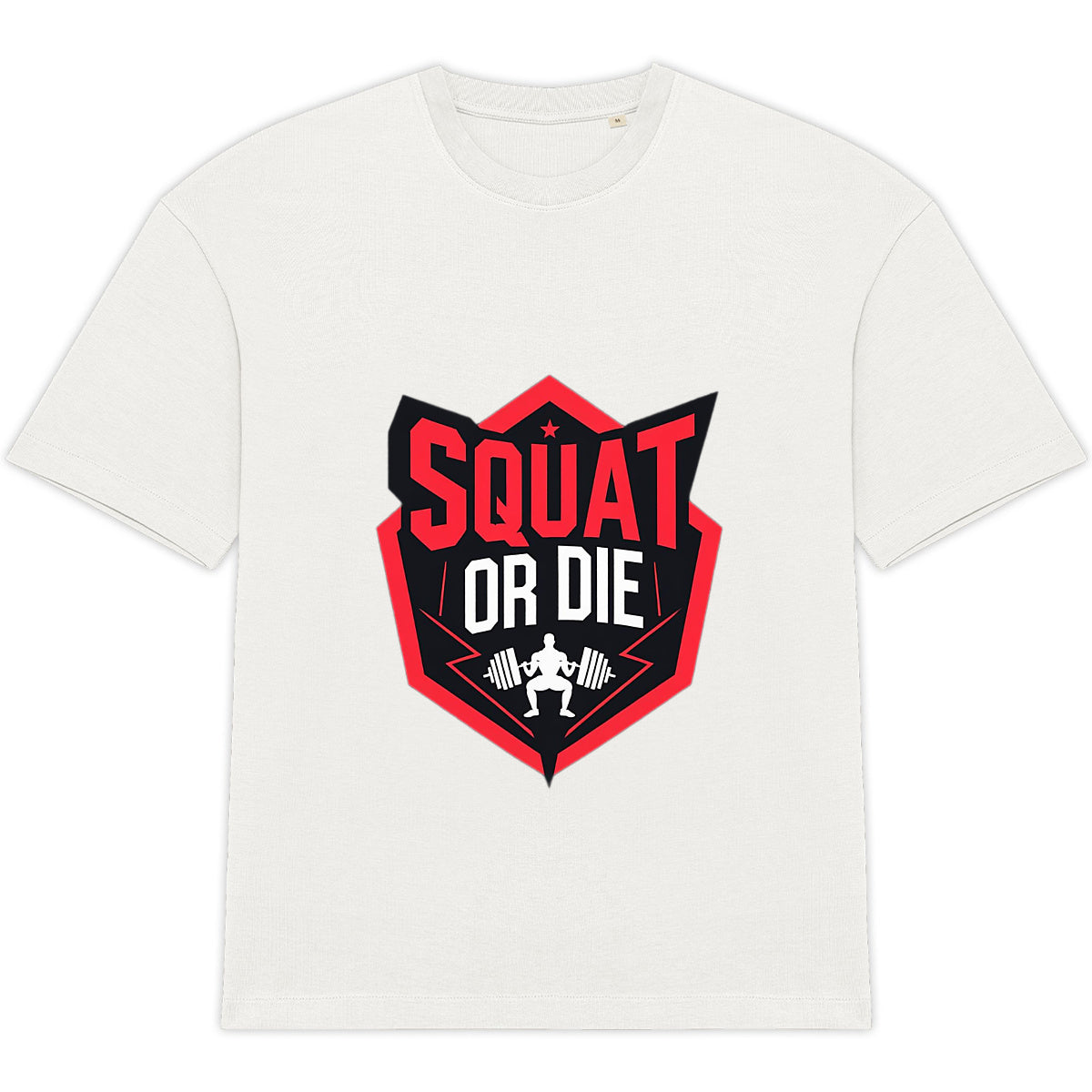 T-Shirt Oversized Squat Or Die - face_2