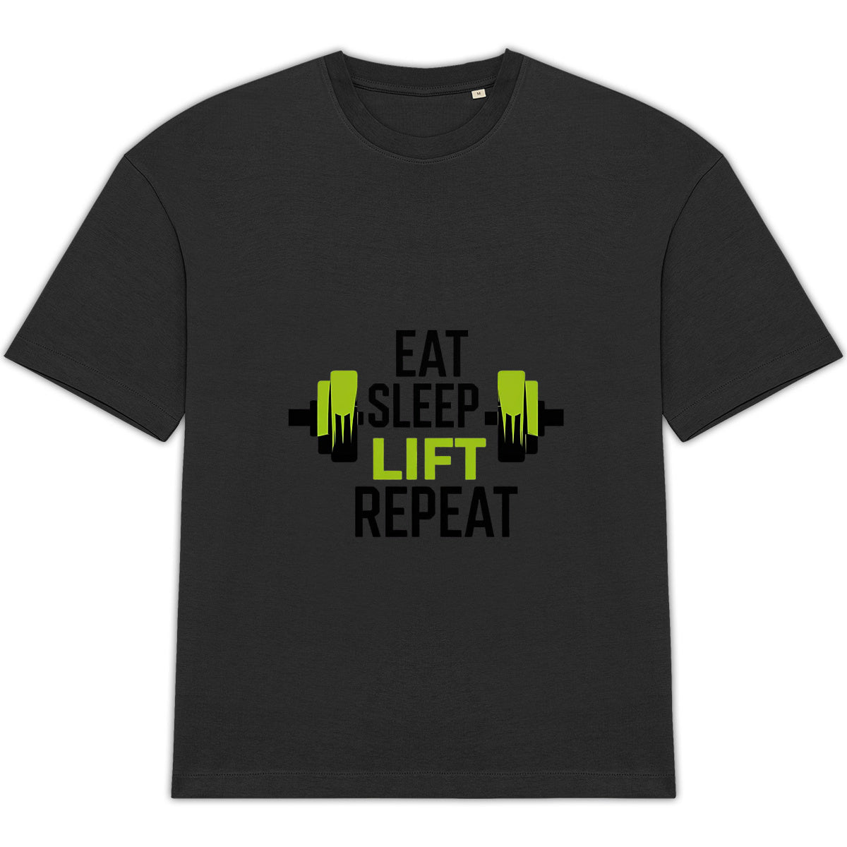T-Shirt Oversized Eat Sleep Lift Repeat Edition - face_3
