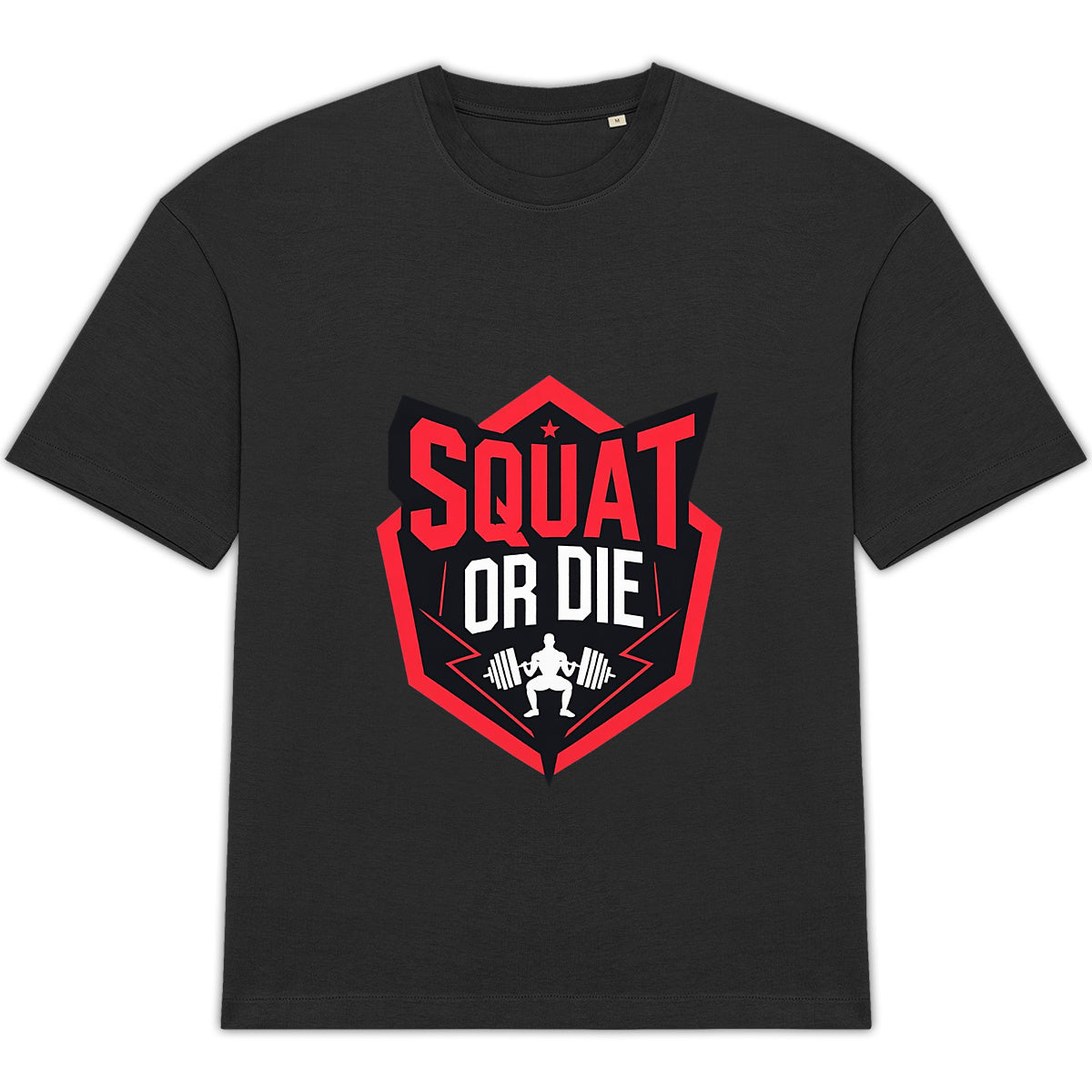 T-Shirt Oversized Squat Or Die - face_3