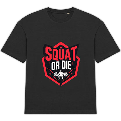 T-Shirt Oversized Squat Or Die - face_3