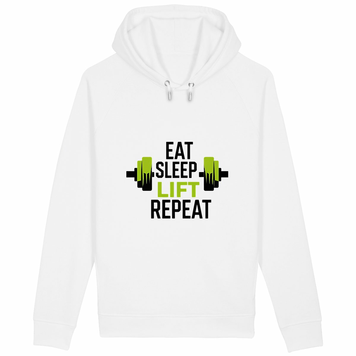 Hoodie Eat Sleep Lift Repeat Edition - face_blanc