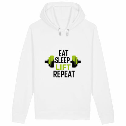 Hoodie Eat Sleep Lift Repeat Edition - face_blanc