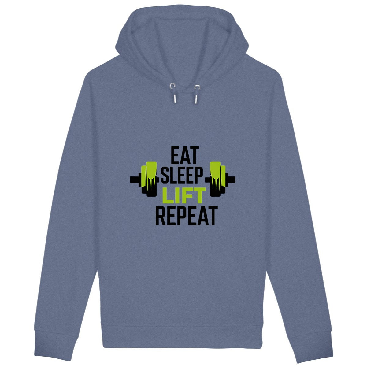 Hoodie Eat Sleep Lift Repeat Edition - face_bleuindigo