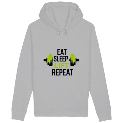 Hoodie Eat Sleep Lift Repeat Edition - face_gris