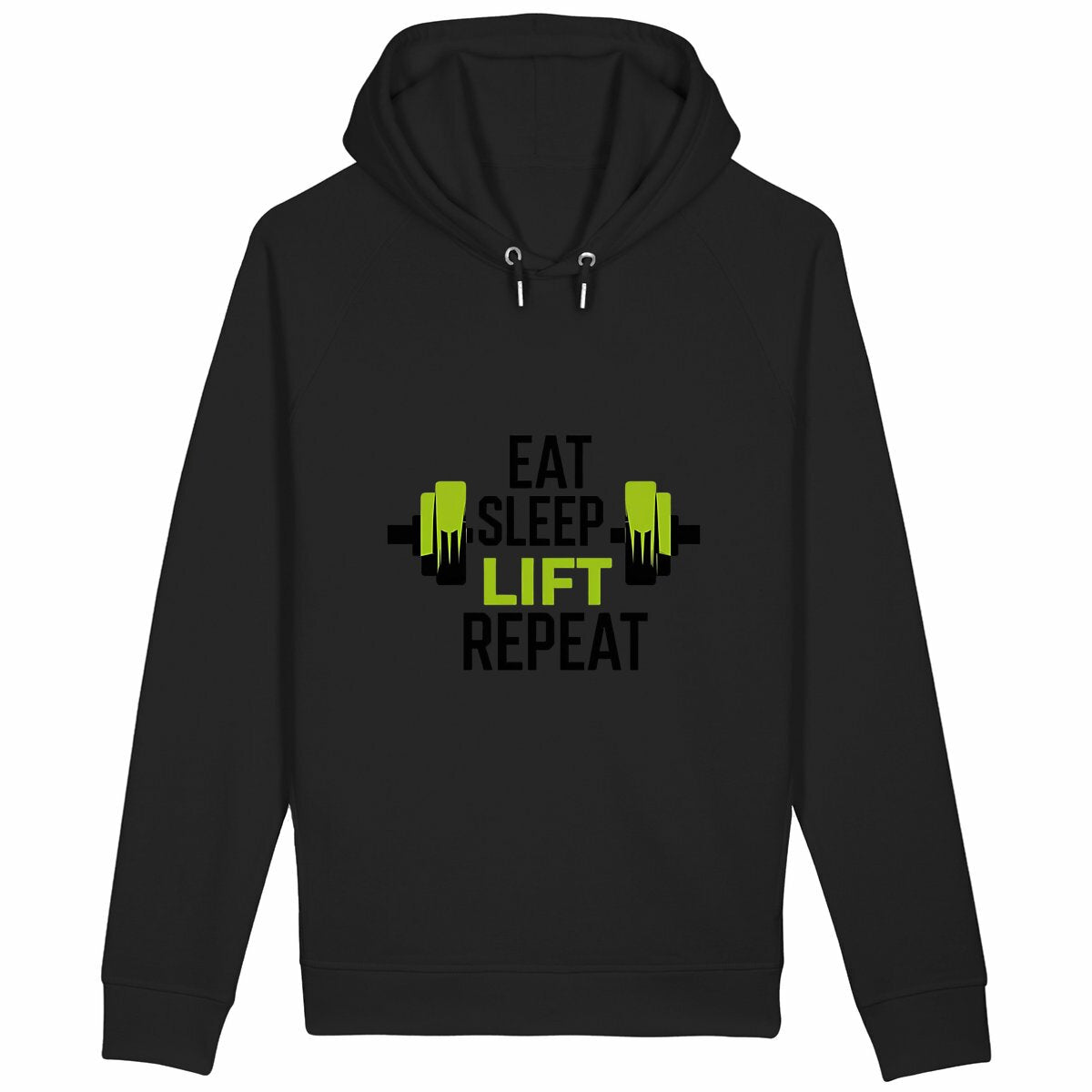 Hoodie Eat Sleep Lift Repeat Edition - face_noir